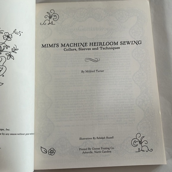 NWT Mimi’s Machine Heirloom Sewing Collars Sleeves Patterns 1998 Mildred Turner - Picture 5 of 17